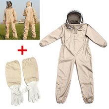 Load image into Gallery viewer, Professional Ventilated Full Body Beekeeping Bee Keeping Suit w/ Leather Gloves